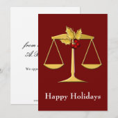 Rechtliche , Anwaltsberuf Weihnachtskarten Feiertagskarte (Vorne/Hinten)