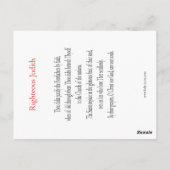 Rechtliche Judith-Gebetskarte Postkarte (Rückseite)