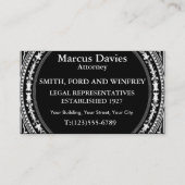 RECHTLICHE UNTERNEHMENSKARTE VISITENKARTE (Rückseite)