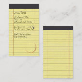 Rechtlicher Hinweis Visitenkarte (Vorne/Hinten)