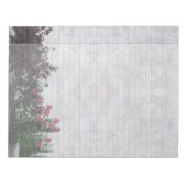 Rechtlicher Notepad auf dem Blumengrenzengrauen Ma Notizblock (Vorderseite)