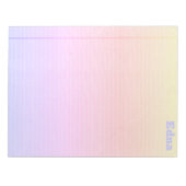 Rechtlicher Pad Rainbow Gradient Notizblock (Vorderseite)
