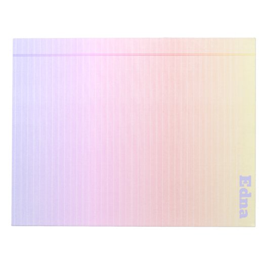 Rechtlicher Pad Rainbow Gradient Notizblock (Vorderseite)