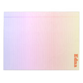 Rechtlicher Pad Rainbow Gradient Notizblock (Vorderseite)