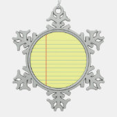 Rechtliches Muster Schneeflocken Zinn-Ornament (Vorderseite)