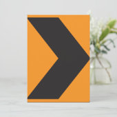 Rechts abbiegen Einladungen (Stehend Vorderseite)