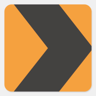 Rechts abbiegen Schilderkleber Quadratischer Aufkleber