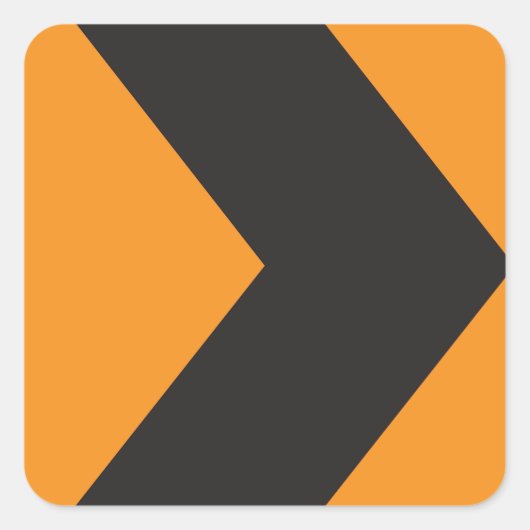 Rechts abbiegen Schilderkleber Quadratischer Aufkleber (Vorderseite)