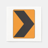 Rechts abbiegen Schilderpapier Napkins Serviette (Vorderseite)