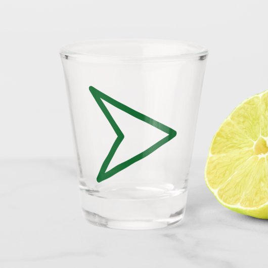 Rechts Arrowhead Shot Glass - Sharp Vector Design Schnapsglas (Vorderseite)