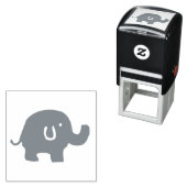 Rechts gegenüber dem Niedlichen grauen Elefanten Permastempel (Beispiel)