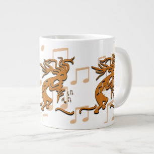 Rechts gegenüber Kokopelli Musiker mit musikalisc Jumbo-Tasse