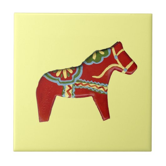 Rechts gegenüber Red Dala Horse Tile Fliese (Vorderseite)