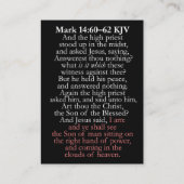 Rechts Hand Power - Feld 14:60-62 KJV-Karte Visitenkarte (Rückseite)