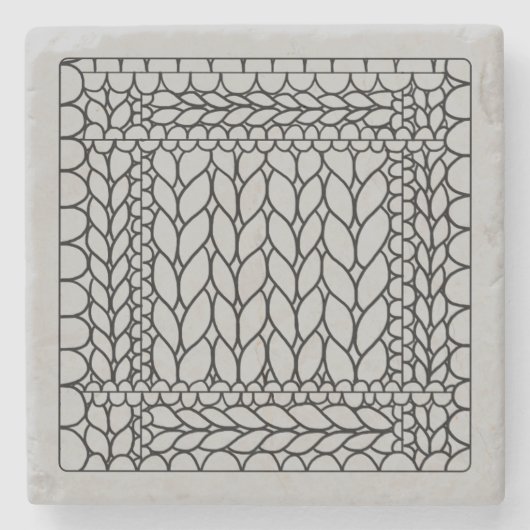 RECHTS LINKS GRAU Marmor Steinuntersetzer (Vorderseite)
