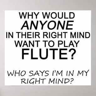 Rechts-Mini-Flute Poster