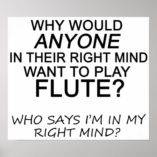 Rechts-Mini-Flute Poster (Vorne)