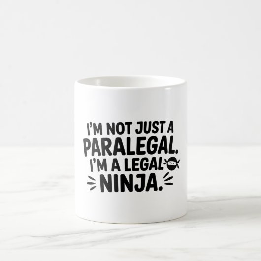 Rechts-Ninja-Rechtsanwaltsbecher | Anwaltskanzlei Kaffeetasse (Mittel)