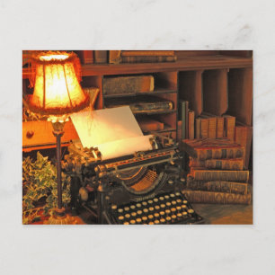 Rechts und schreiben postkarte