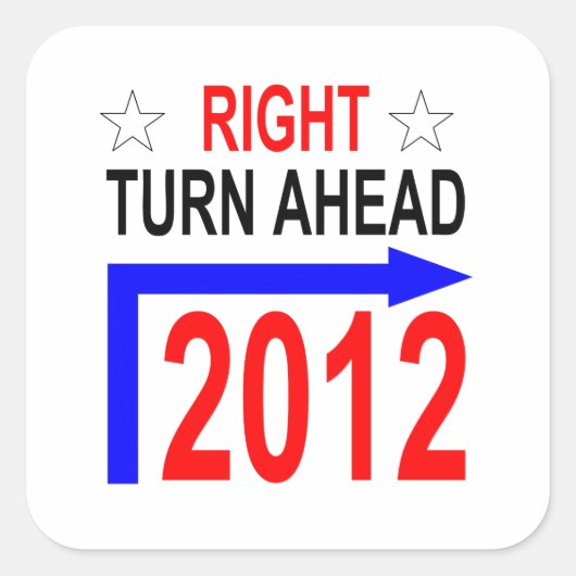 RECHTS VOR 2012_sticker Quadratischer Aufkleber (Vorderseite)