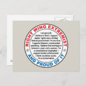 Rechts-Wing Extremist Postkarte (Vorne/Hinten)