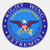 Rechts-Wing Extremist Runder Aufkleber (Vorderseite)