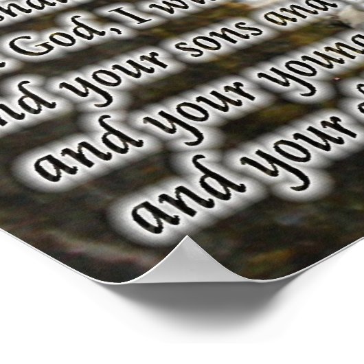 Rechtsakte 2:17 Versprechen Poster (Ecke)