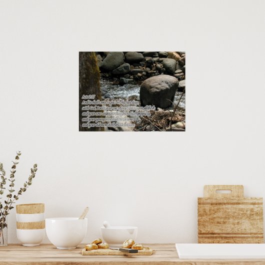 Rechtsakte 2:17 Versprechen Poster (Küche)