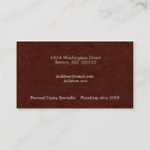 Rechtsanwalt 102 visitenkarte (Rückseite)