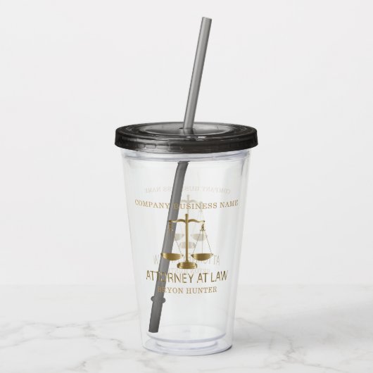 Rechtsanwalt Acryltrinkbecher (Rückseite)