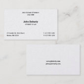 Rechtsanwalt | Advocate Schlicht Class Visitenkarte (Vorne/Hinten)