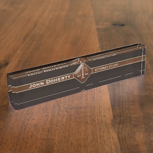 RECHTSANWALT am GESETZ| eleganter Namensplakette (Seite)