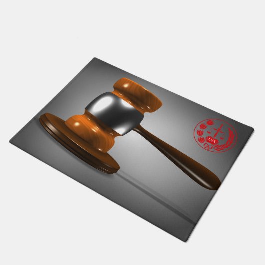Rechtsanwalt am Gesetz Fußmatte (Schrägansicht)