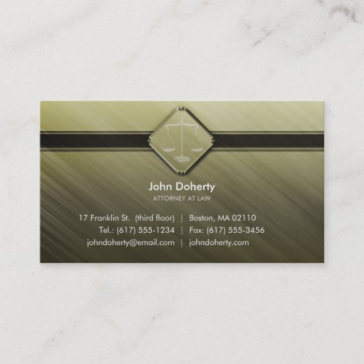 RECHTSANWALT am GESETZ| Grün Visitenkarte (Vorderseite)