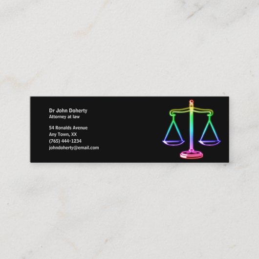 RECHTSANWALT am GESETZ - Visitenkarte (Vorderseite)