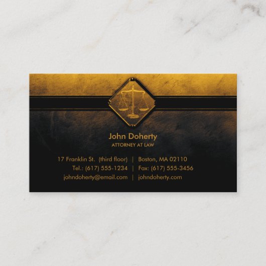 RECHTSANWALT am GESETZ - Visitenkarte (Vorderseite)