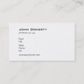 RECHTSANWALT am GESETZ - Visitenkarte (Rückseite)