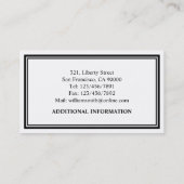 Rechtsanwalt am Gesetz - Visitenkarten Visitenkarte (Rückseite)