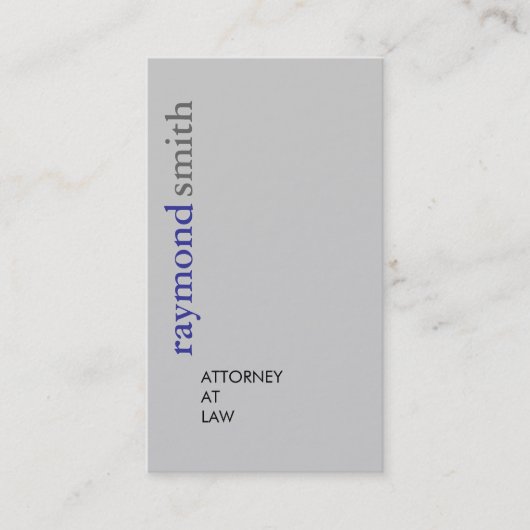 Rechtsanwalt am Gesetz - Visitenkarten Visitenkarte (Vorderseite)