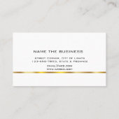 Rechtsanwalt am Gesetzesberuflichen einfachen Gold Visitenkarte (Rückseite)