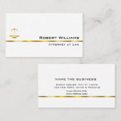 Rechtsanwalt am Gesetzesberuflichen einfachen Gold Visitenkarte (Vorne/Hinten)