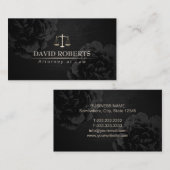 Rechtsanwalt am Gesetzesnoblen schwarzen Visitenkarte (Vorne/Hinten)
