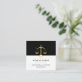 Rechtsanwalt am Rechtsanwaltsbüro-modernen Quadratische Visitenkarte (Stehend Vorderseite)