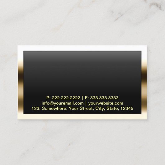 Rechtsanwalt an der Beruflichen Grenze Visitenkarte (Rückseite)