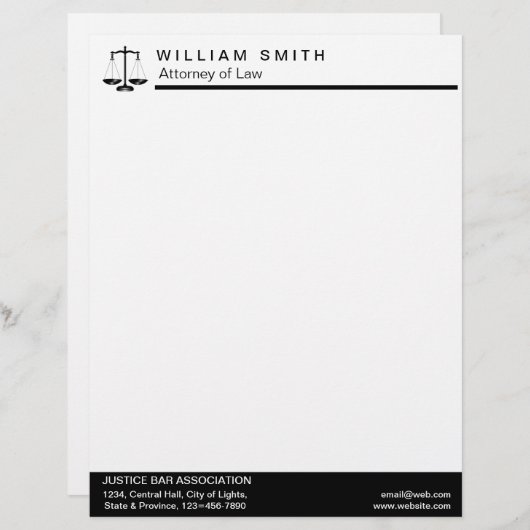 Rechtsanwalt an der briefbogen (Vorne/Hinten)