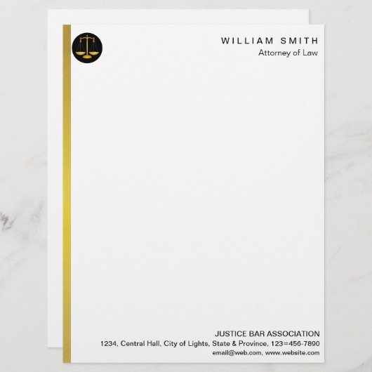 Rechtsanwalt an der briefbogen (Vorne/Hinten)