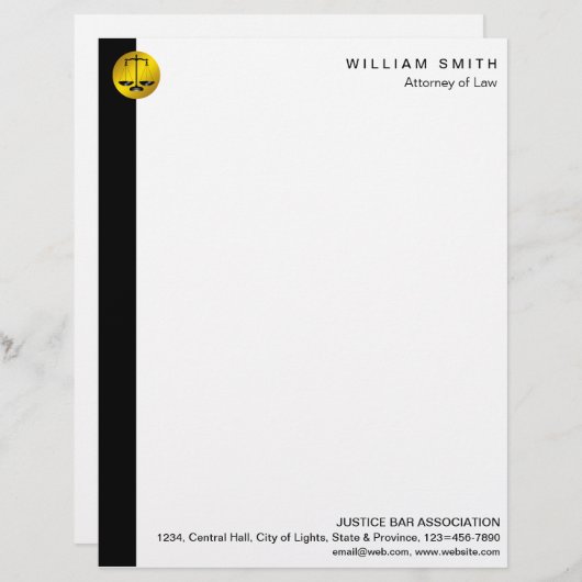 Rechtsanwalt an der briefbogen (Vorne/Hinten)