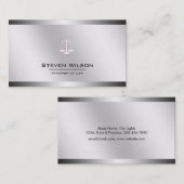 Rechtsanwalt an der Gesetzesgerechtigkeits-weißen Visitenkarte (Vorne/Hinten)