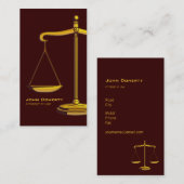 RECHTSANWALT AN GESETZ | Brown Visitenkarte (Vorne/Hinten)