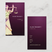 RECHTSANWALT AN GESETZ | Themis Visitenkarte (Vorne/Hinten)